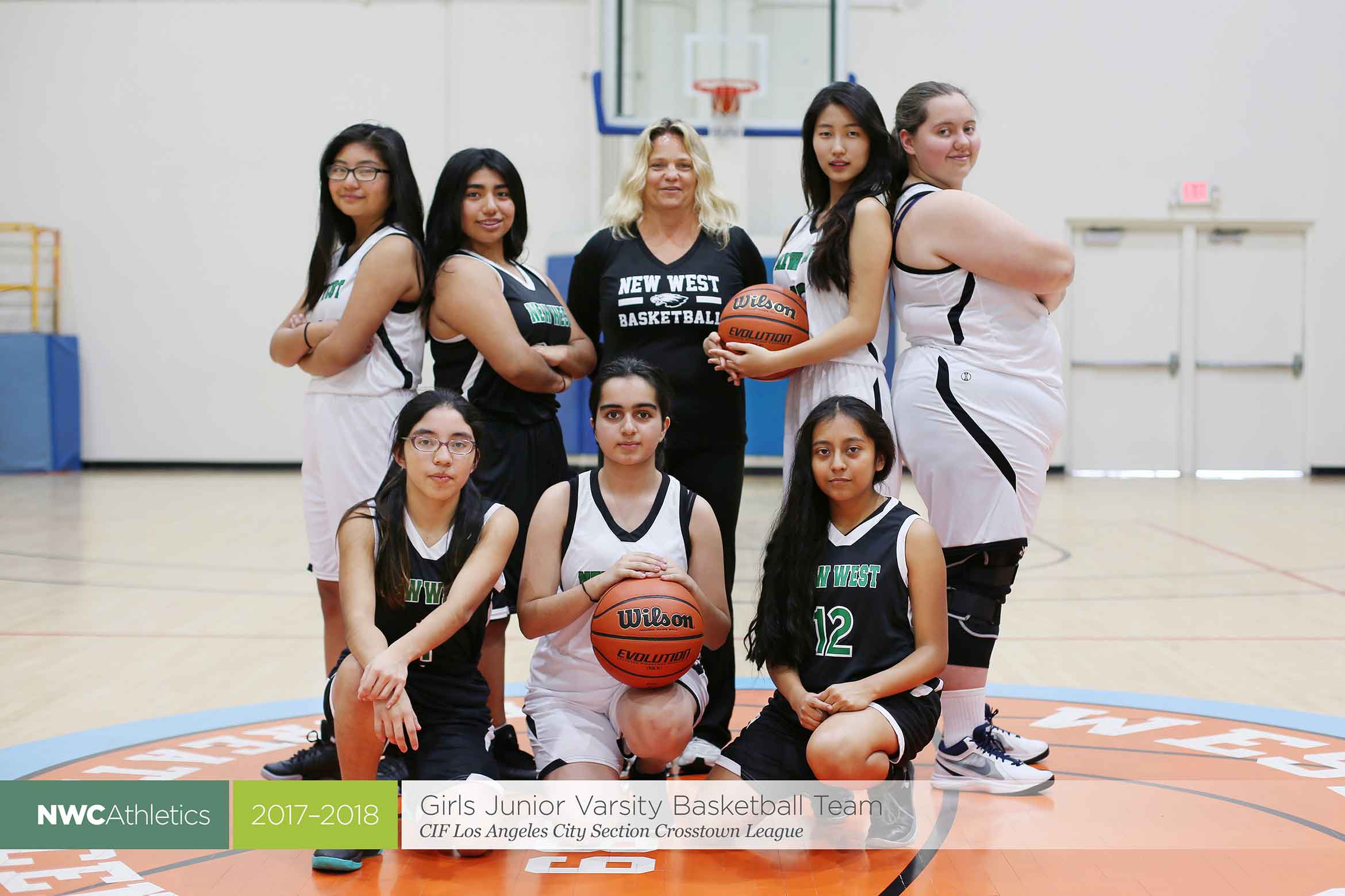2017-2018 New West Charter Eagles Girls Junior Varsity Basketball Team