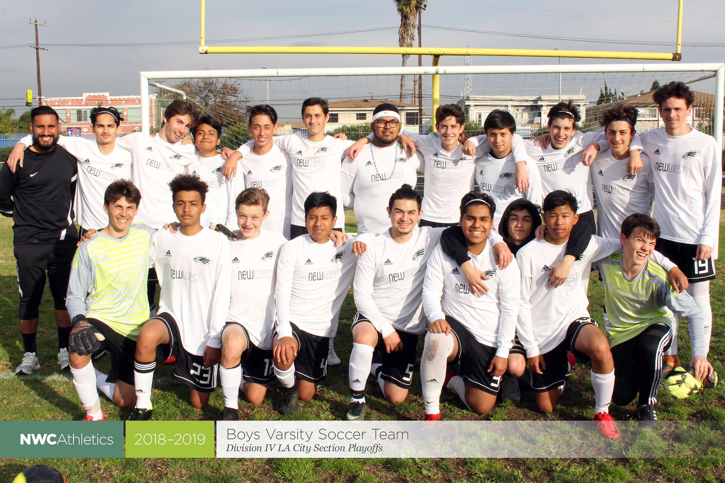 2018-2019 New West Charter Eagles Boys Varsity Soccer Team