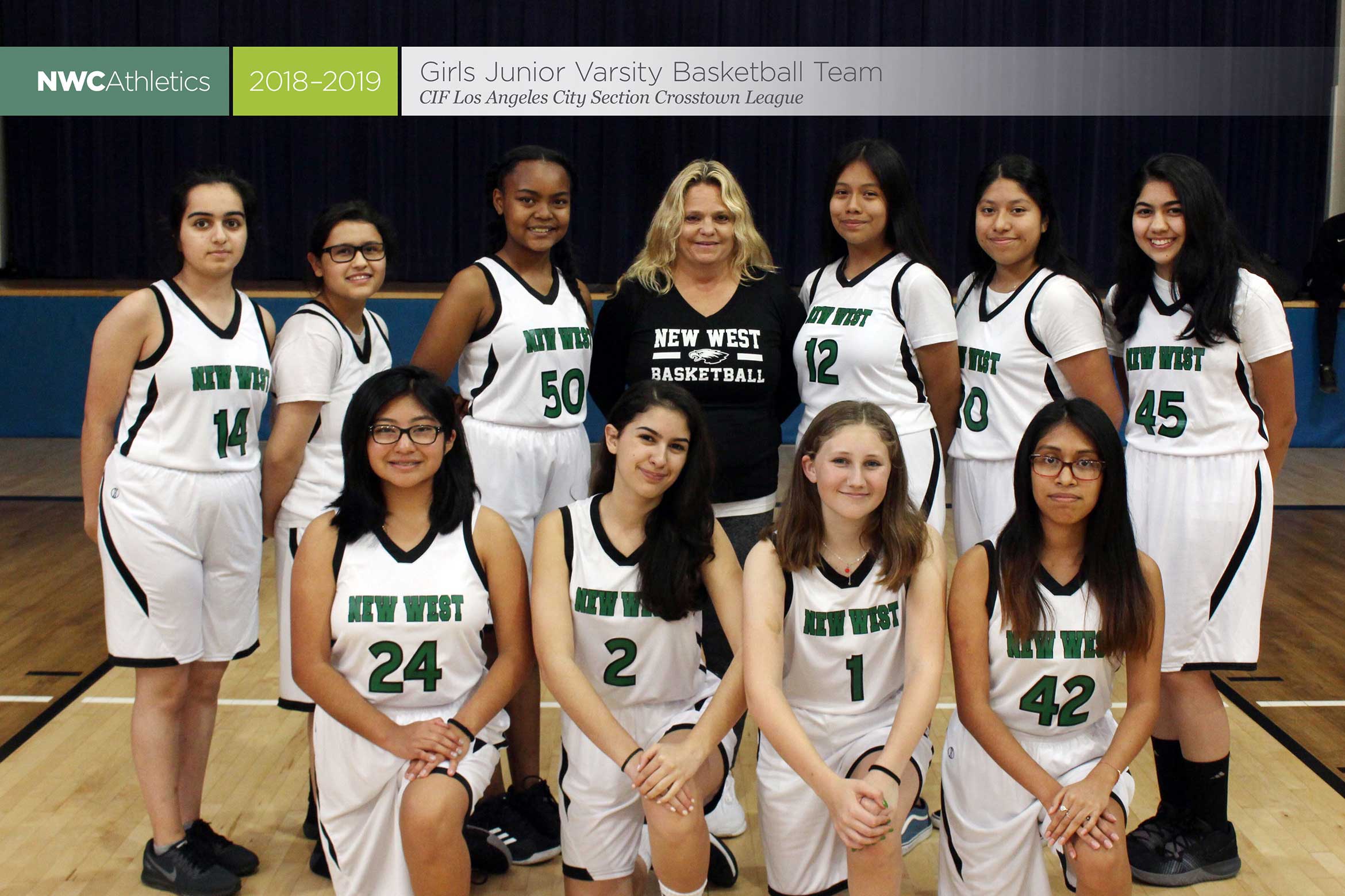 2018-2019 New West Girls Junior Varsity Basketball Team