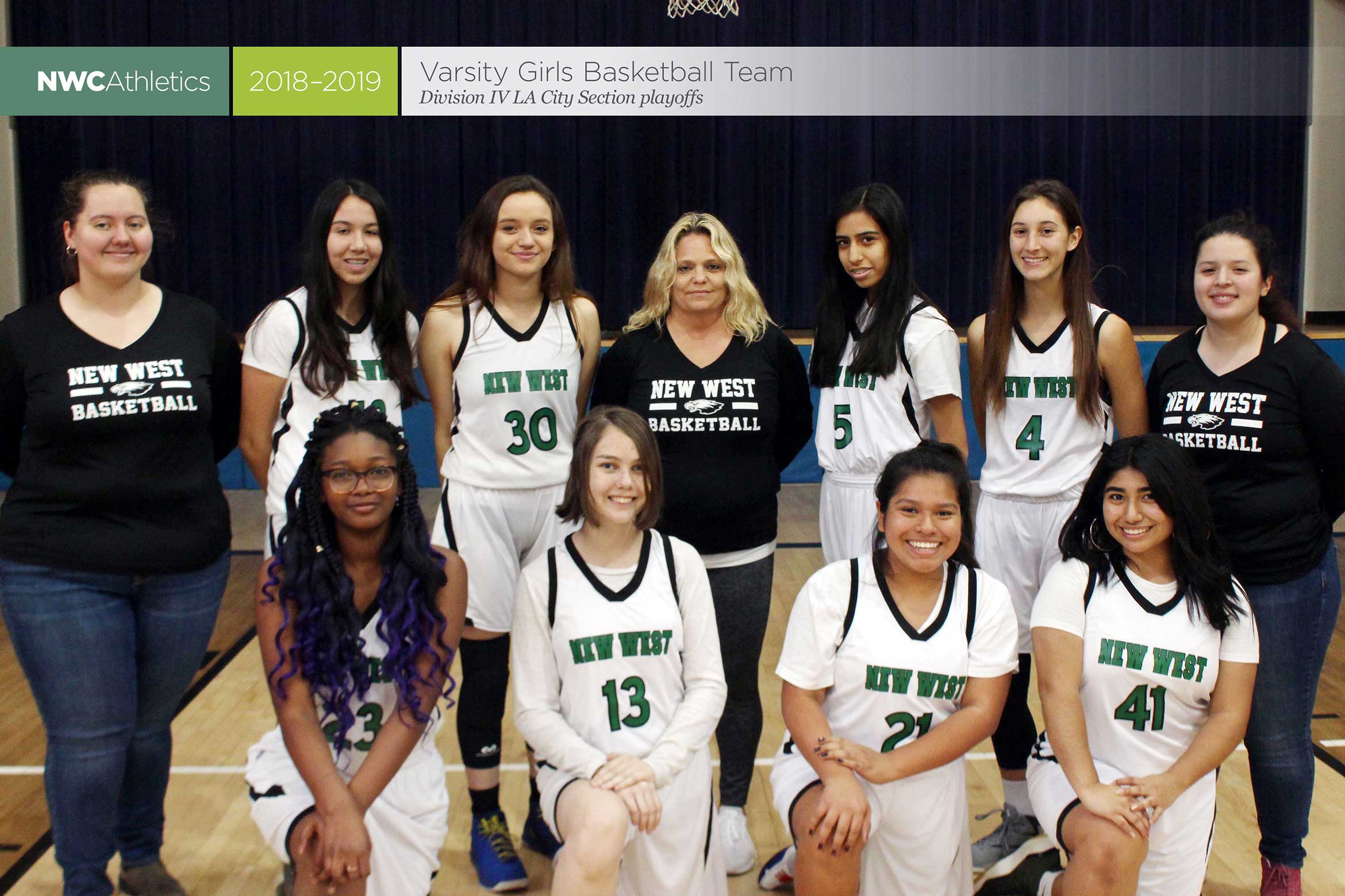 2018-2019 New West Girls Varsity Basketball Team