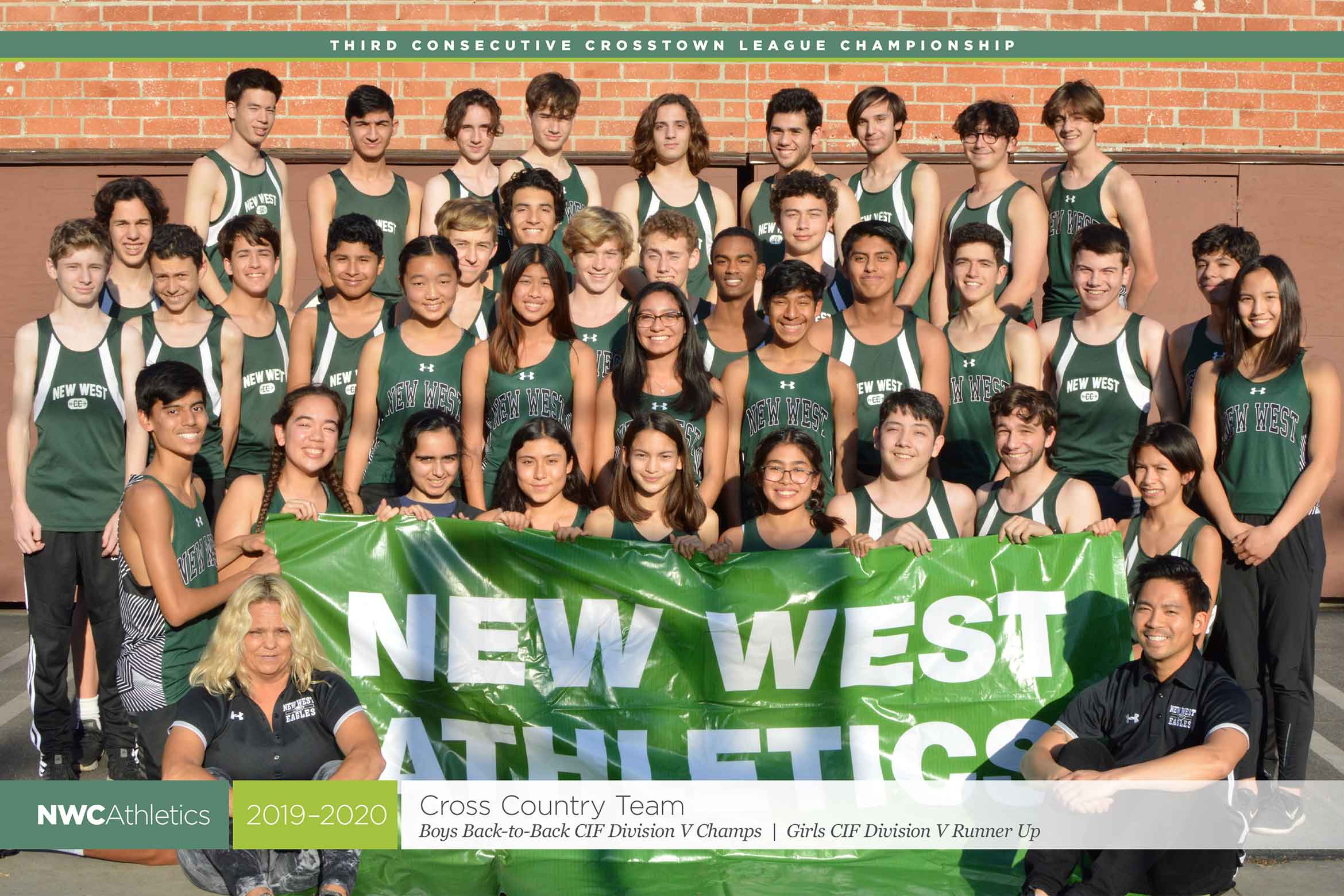 2019-2020 New West Charter Eagles Cross Country Team